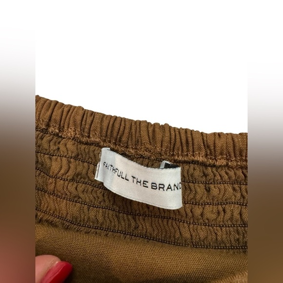 Faithfull The Brand Venezia Mini Dress Cinnamon Size S - Picture 8 of 16